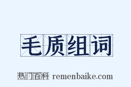 毛质组词是什么意思的图片